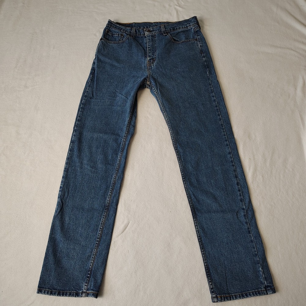 Levi’s Men's 505 Jean Regular Fit Straight Leg - Dark Blue Size 33x34