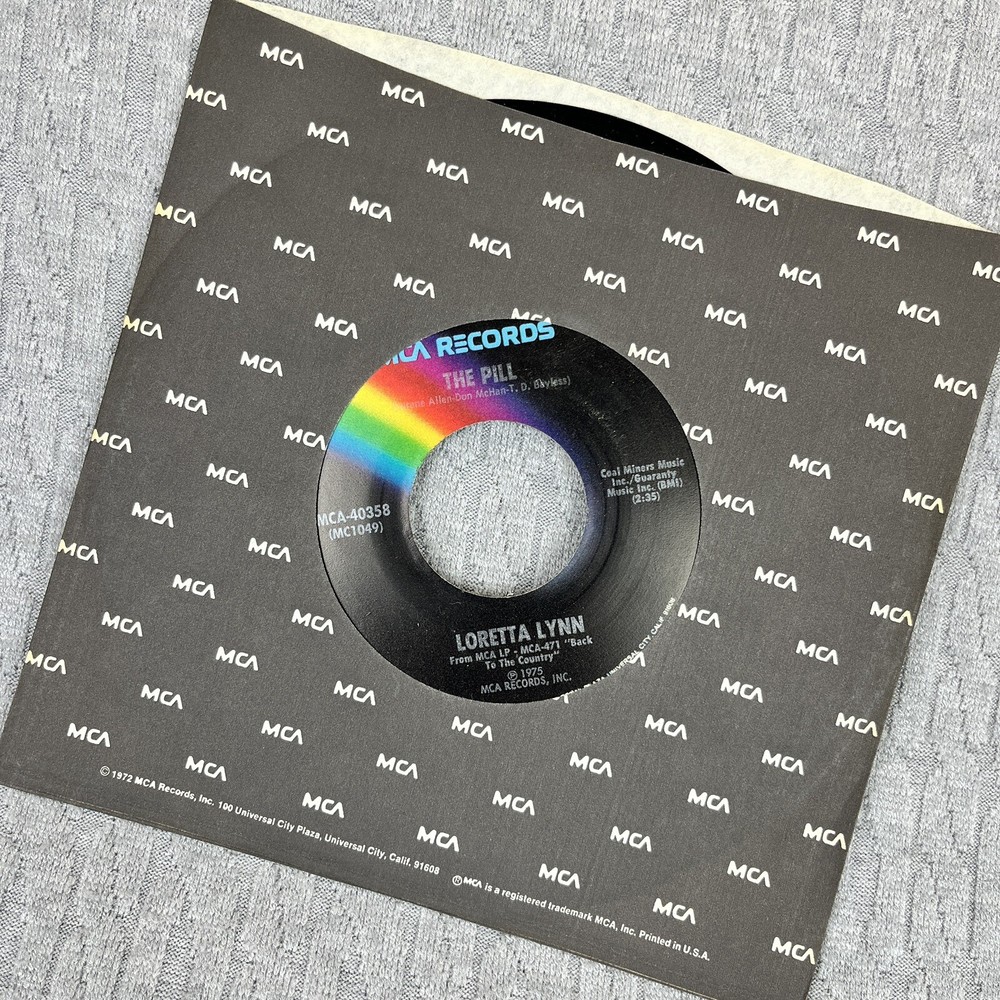 Vintage 45 RPM record Loretta Lynn Mca Records Country Western Rhythm Blues rock