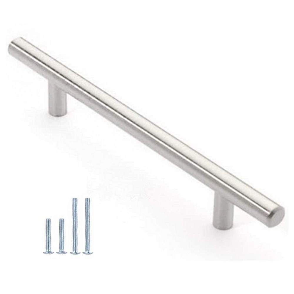 30-Pack 12mm Stainless Steel T-Bar Cabinet Pulls in Brushed Nickel Finish