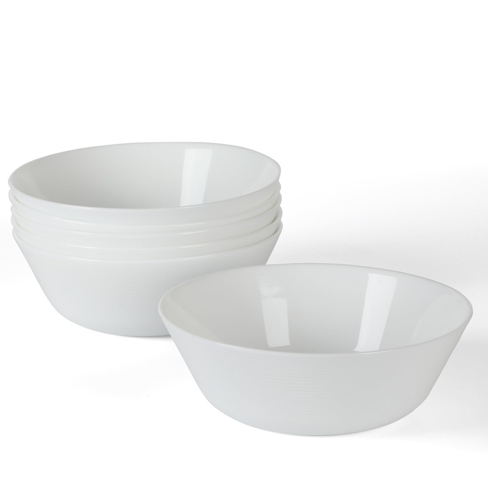 Opalton 6-Piece 6-Inch Lightweight Chip-Resistant Soup Cereal Bowls Set