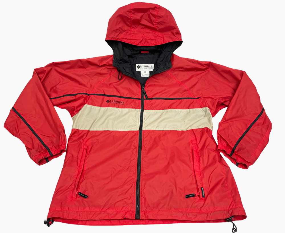 Columbia Vintage USA Made Lightweight Hooded Windbreaker Bomber Jacket for Men Size S