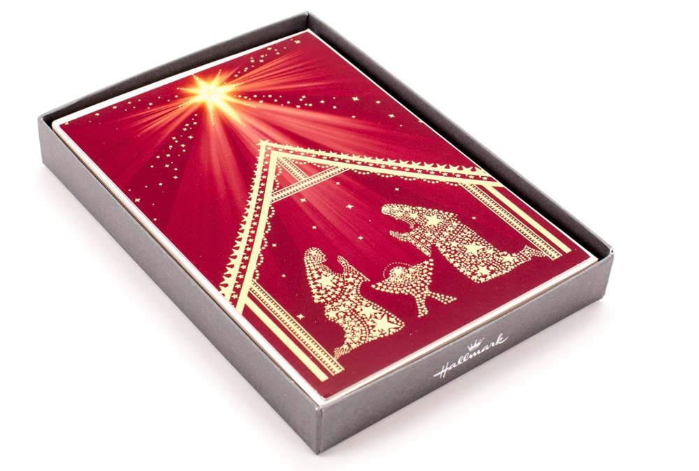 Hallmark Religious Christmas Boxed Cards  Nativity Scene 16 Cards + 17 Envelopes