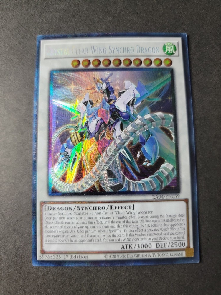 Crystal Clear Wing Synchro Dragon RA04-059 Stampede Collector's Rare