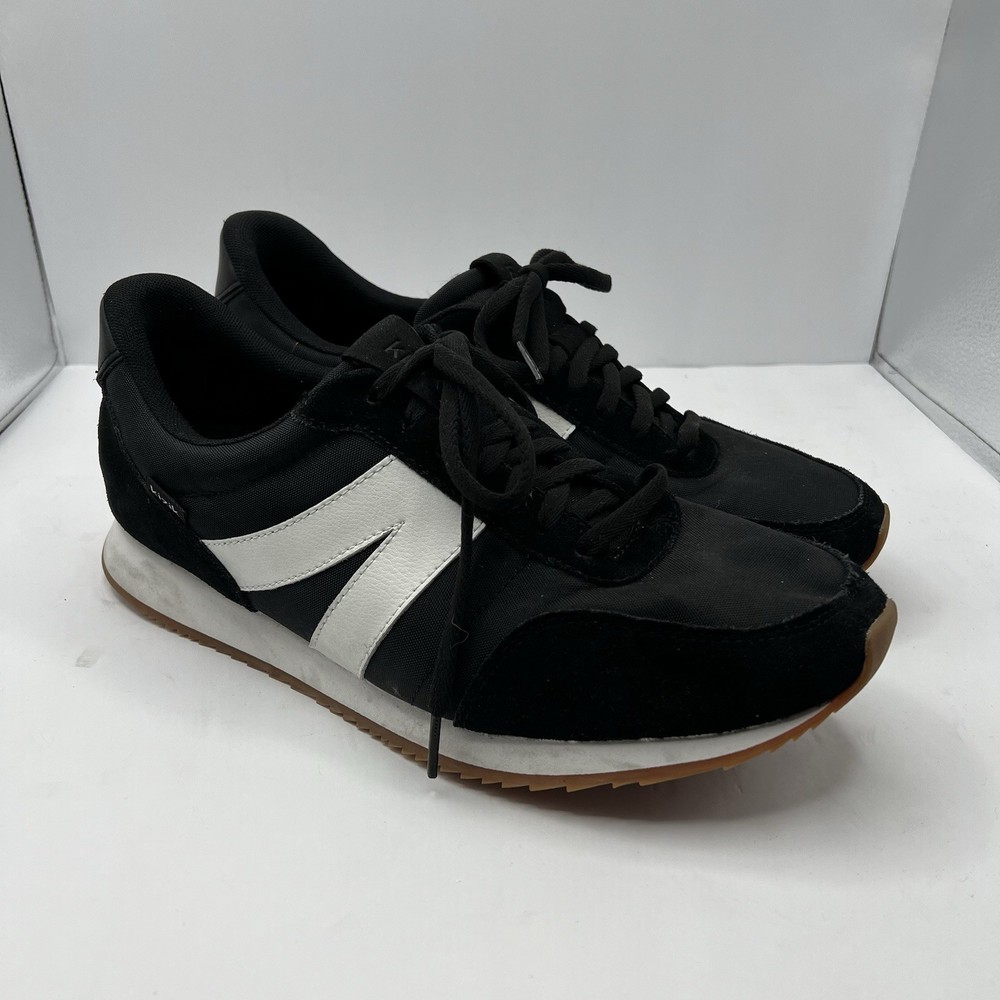 Kizik Milan Black White Shoes Hands Free Sneakers Mens Size 12 GUC