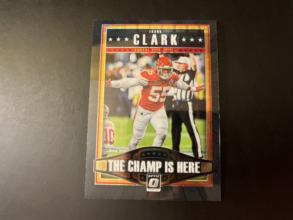 2020 Donruss Optic Frank Clark Black Pandora CH-8 Chiefs #/25
