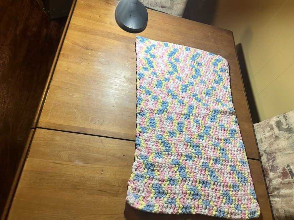 Crochet C2C Granny Square Blanket Afghan Wrap Baby Girl Boy Rainbow 32