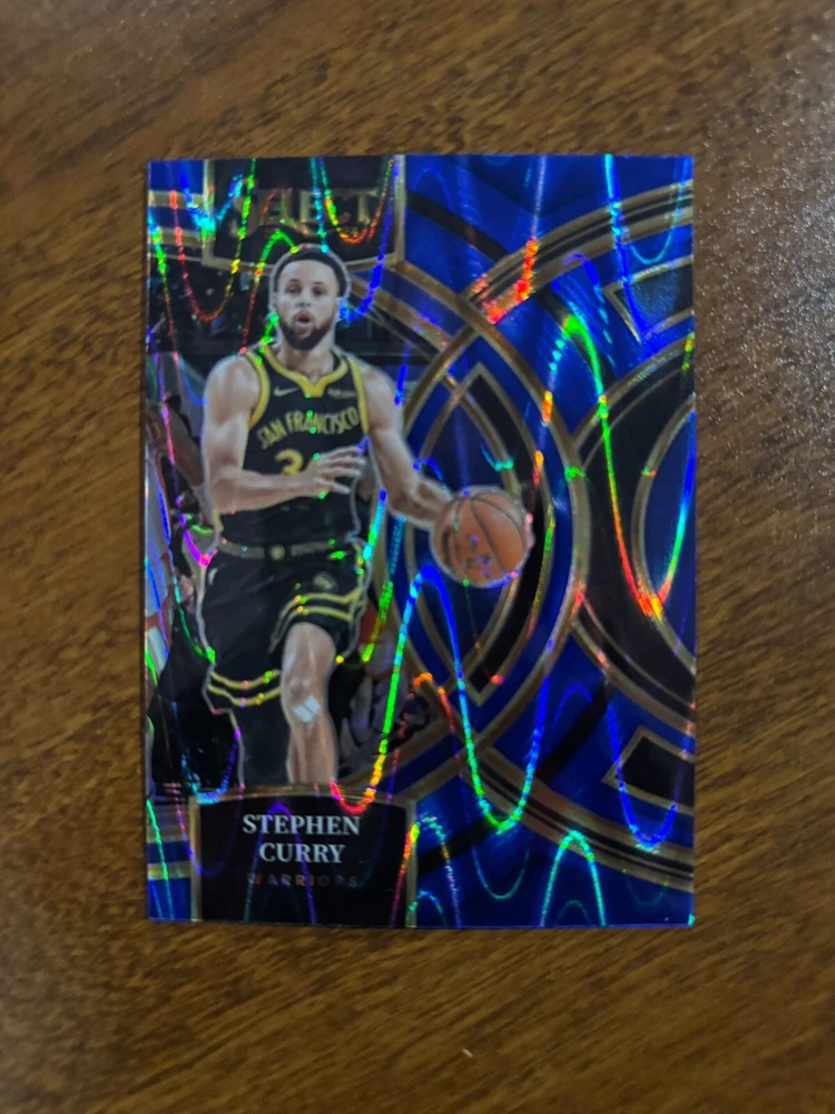 2023-24 Panini Select - Premier Level Blue Tectonic Prizm #145 Stephen Curry /99