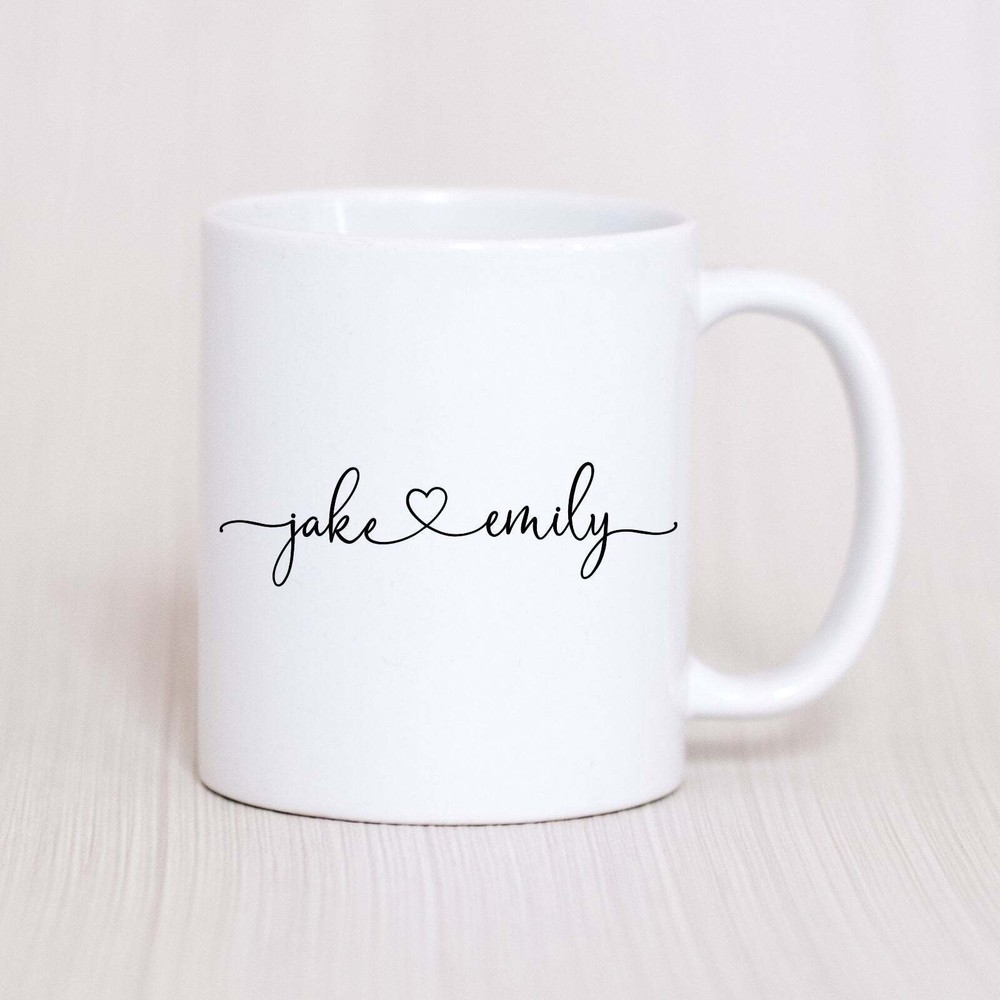 Custom Name Mug Wedding Gift Personalized Name Mugs Engagement Gift Bride Gift