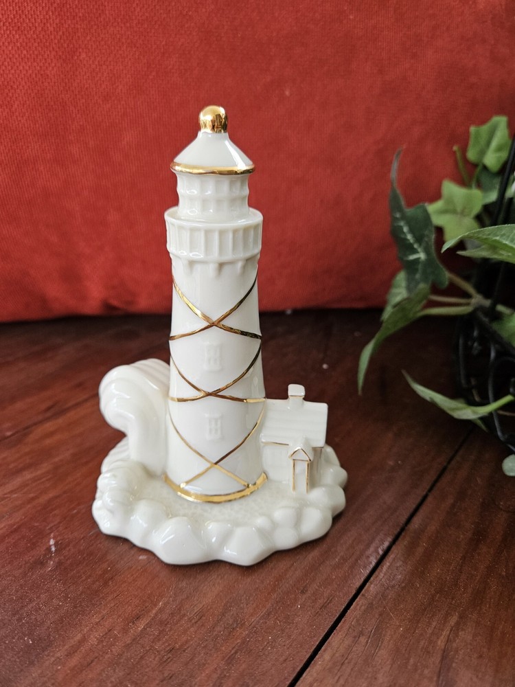 Vintage Lenox Lighthouse Fine China with 24KT Gold Trim Collectible Set