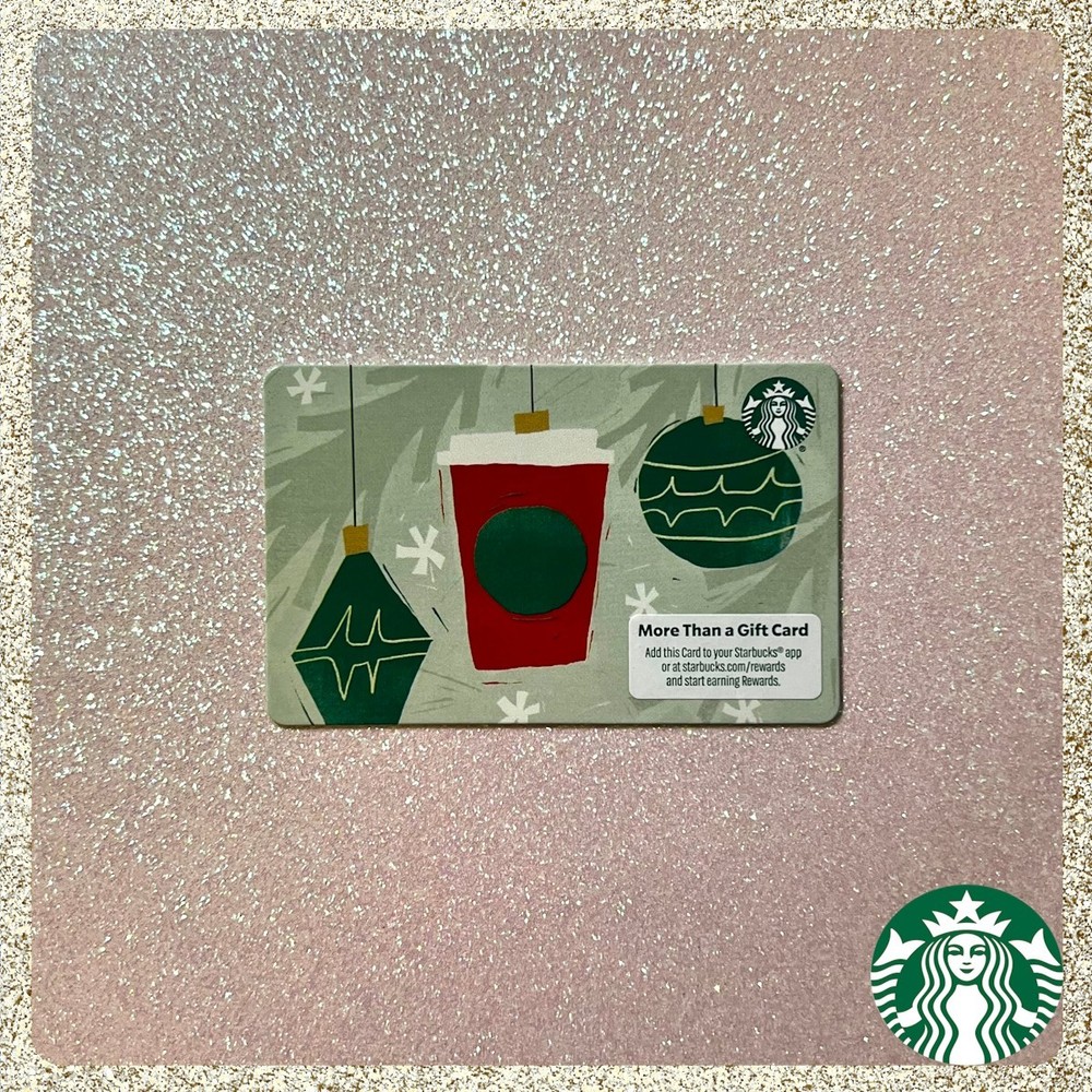 🎄 2025 Starbucks Christmas Ornaments & Red Cup Gift Card in Mint Condition
