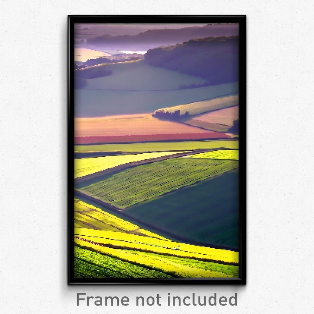 8-Bit Psychedelic Pixel Art Poster - Tremendous Fields Trippy Gamer Print