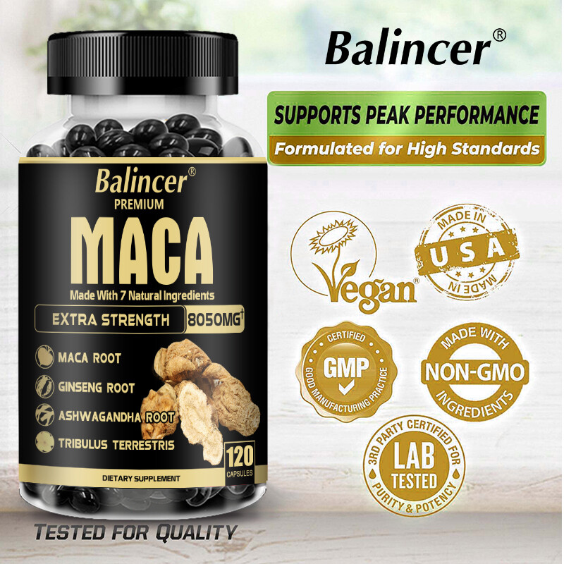 Maca Root (20:1 Extract) | 120 Capsules | Maca Extract for Men and Women