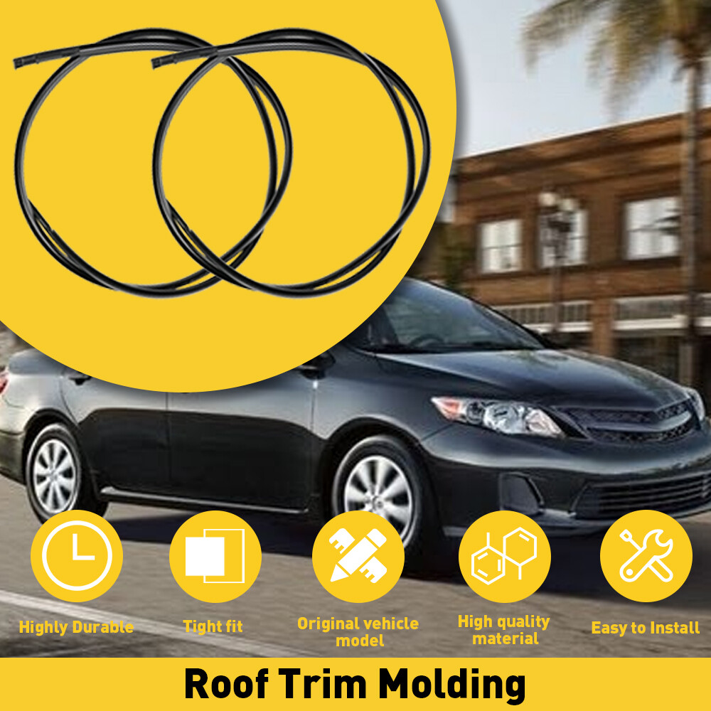 Fit For 2009 10 11 12 TOYOTA 2013 COROLLA BLACK ROOF TRIM MOLDING KIT US STOCK