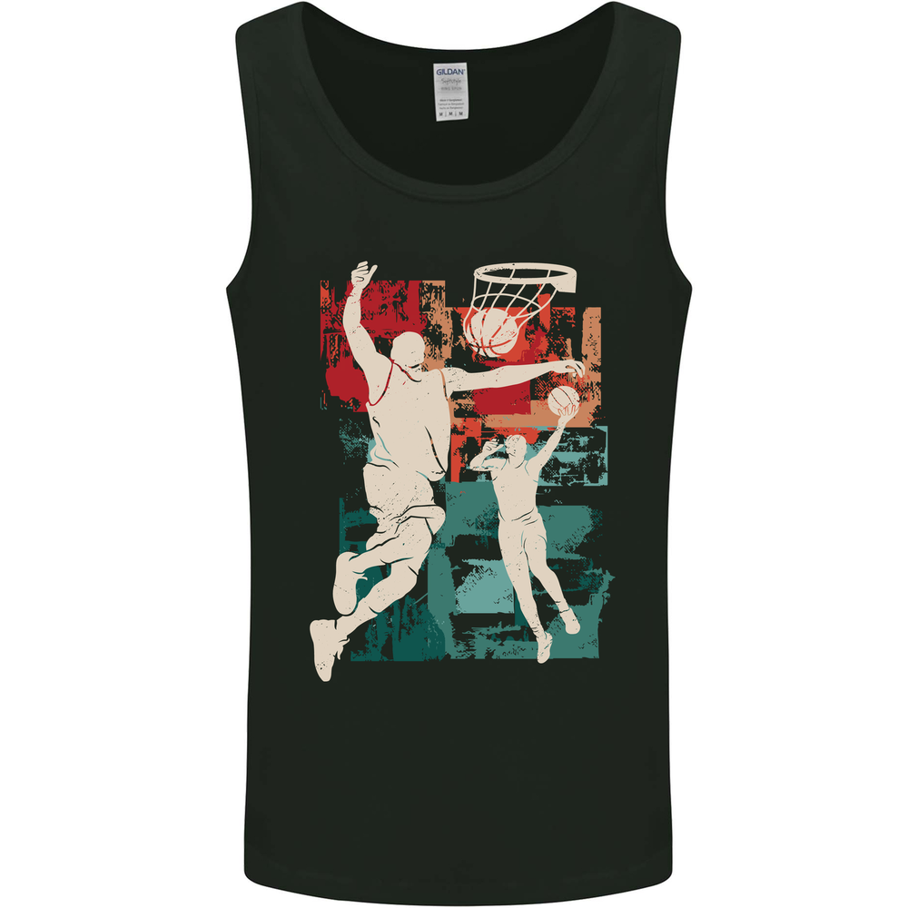 Abstract Basketball Design Mens Vest Tank Top