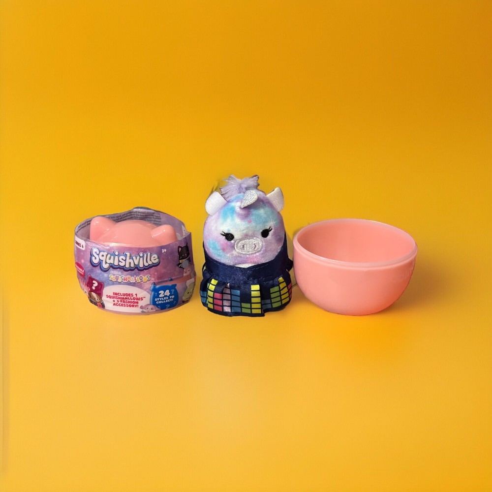 Squishville Squishmallow Series 6 2 Inch Galaxy Unicorn in Retro Dress Rare Collectible