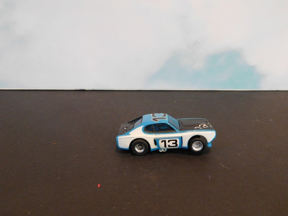 Blue & White Ford Capri #13 Aurora AFX Ho Slot Car