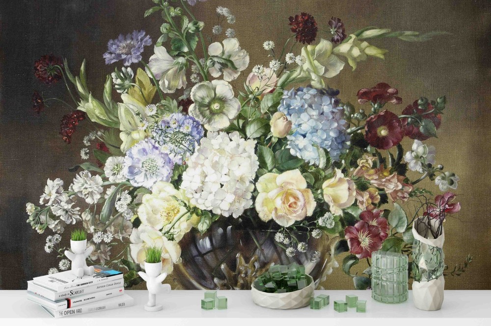 3D Flowers Still Life Oil Painting Wall Murals Wallpaper Murals Wall Sticker 67