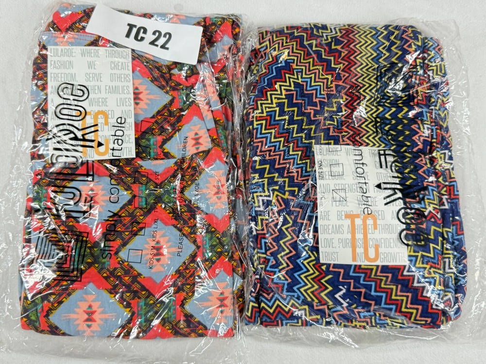 2 Pair of New LuLaRoe Tall and Curvy Buttery Soft Workout Yoga Leggings TC 22
