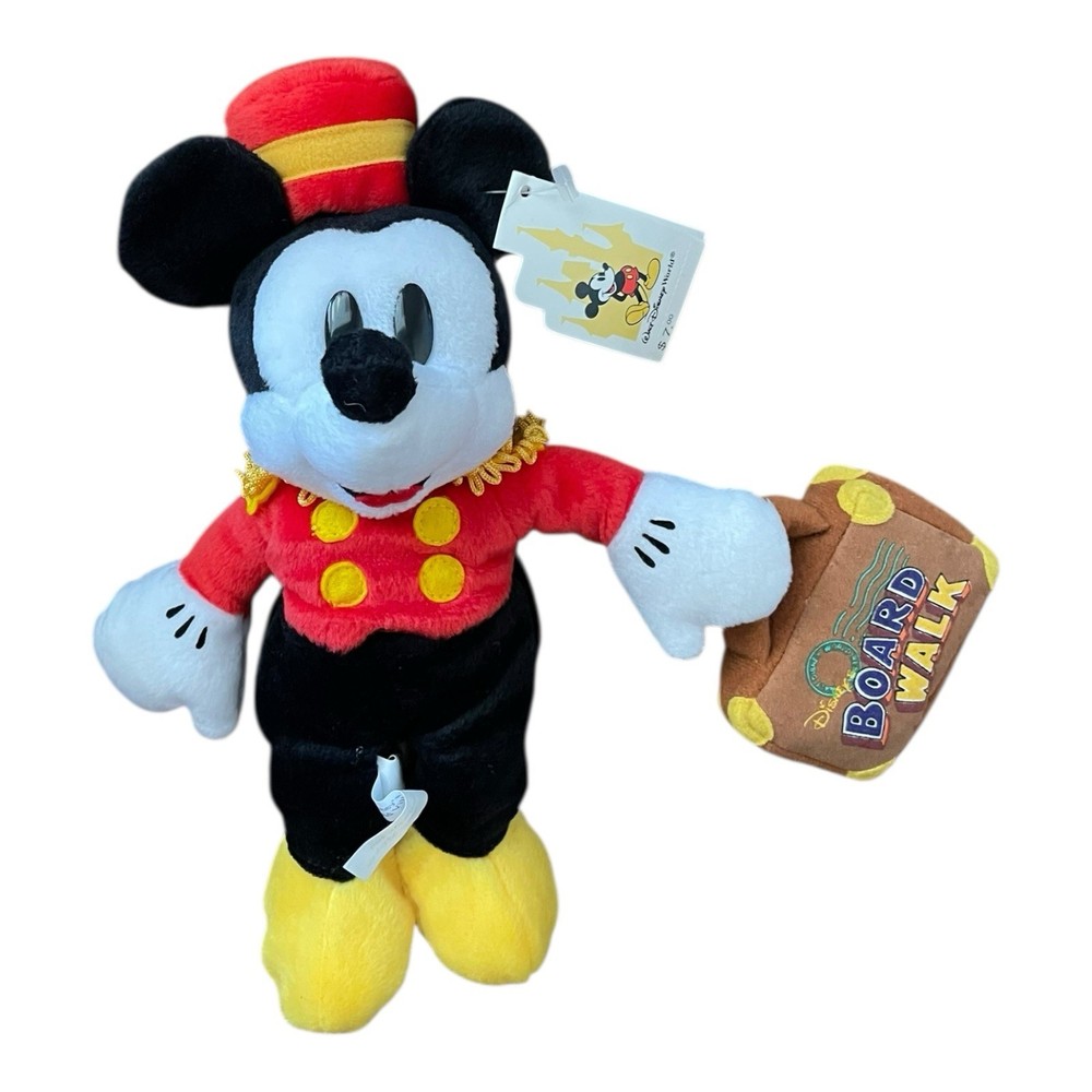 Walt Disney Boardwalk Resort Bellhop Mickey 9” Bean Bag Plush NWT