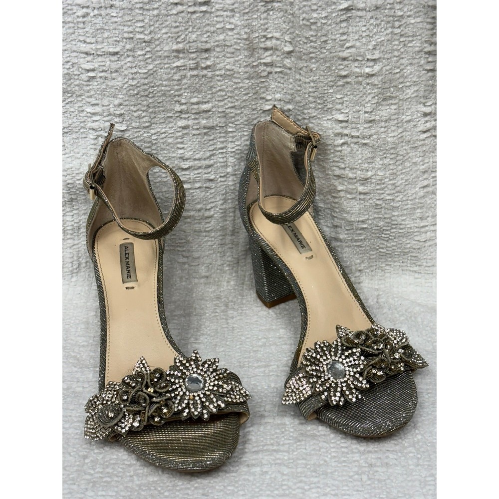 Alex Marie Women's Formal Gold Heels Size 7.5 #45566
