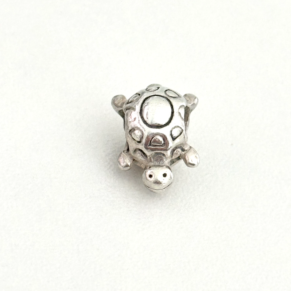 Pandora Retired 925 Sterling Silver Happy Sea Turtle Charm Bead  