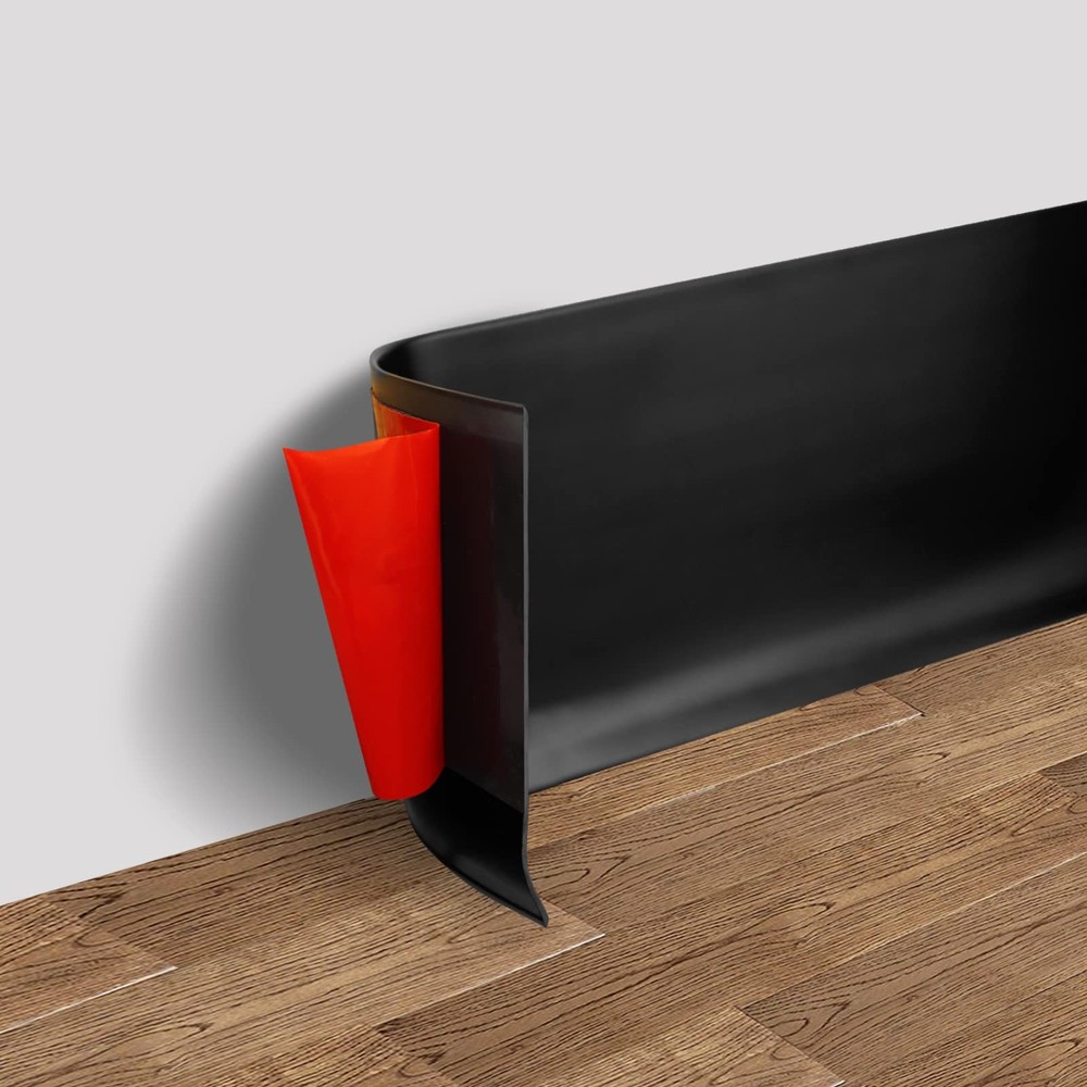 Flexible 4 Inch Self-Adhesive Vinyl Wall Baseboard Trim Molding