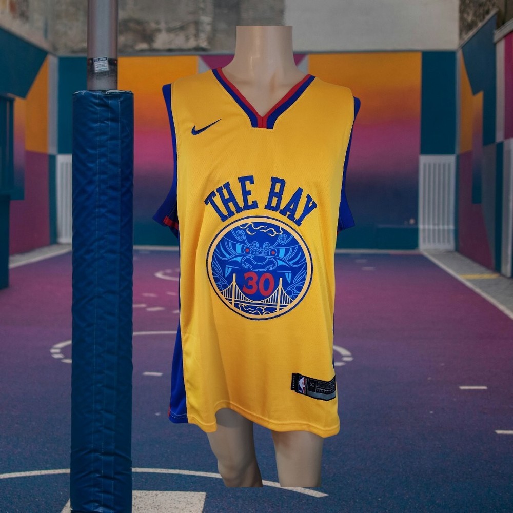 Nike Golden State Warriors Steph Curry Chinese Heritage City Jersey Sz 52 XL