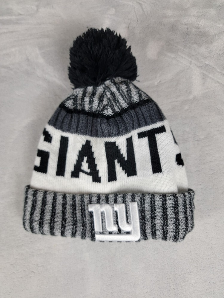 New York Giants Beanie Adults New Era Hat Gray ad Silve NFL Football