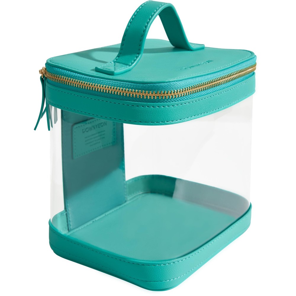 Large Clear Travel Makeup Bag with Handle for Women - Transparent Cosmetic Organizer