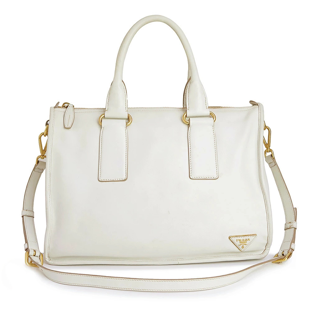 Prada Triangle Plate 2Way Shoulder Bag Crossbody in Calf Leather Y0810