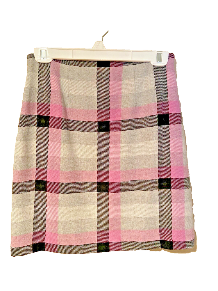 Talbots Petite Size 0 Plaid Wool Skirt