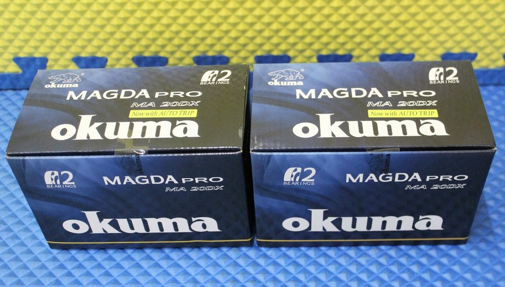 Okuma Magda Pro 2BB Line Counter Trolling Reel With Auto Trip MA 20DX 2-Pack