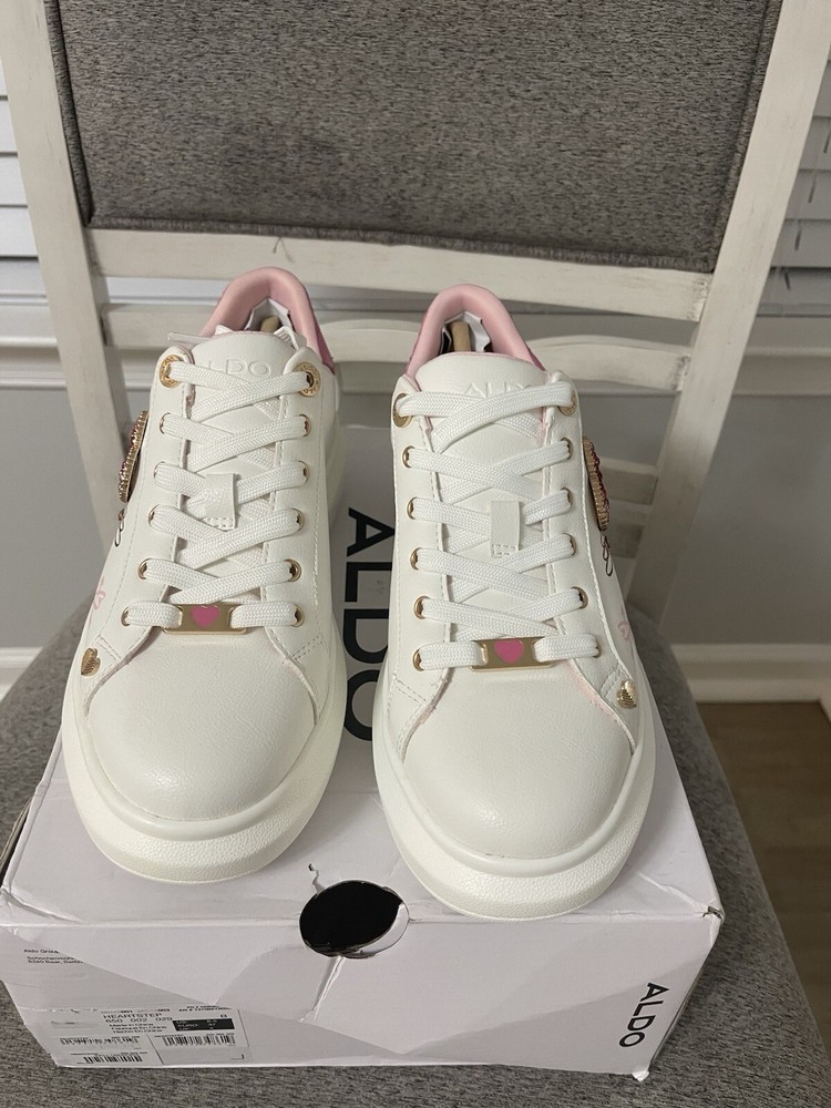 Aldo Heartstep Pink Women's Low Top Sneakers Size 6.5 Casual Comfort