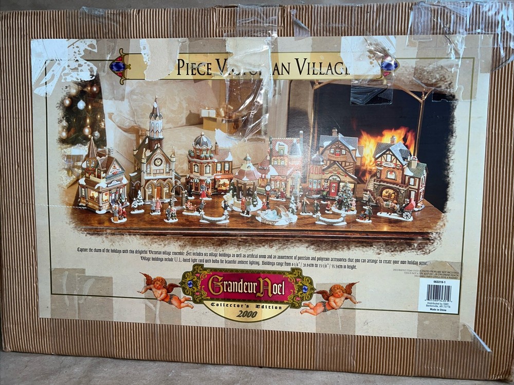 2000 Grandeur Noel Collector’s Edition 34 Piece Victorian Village Set-No lights
