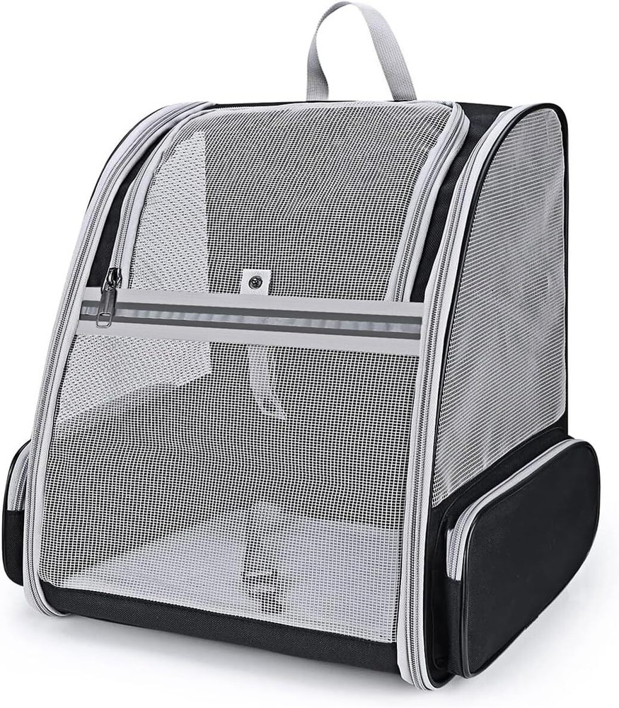 Ventilated Cat Carrier Backpack for Travel Indoor Outdoor Black