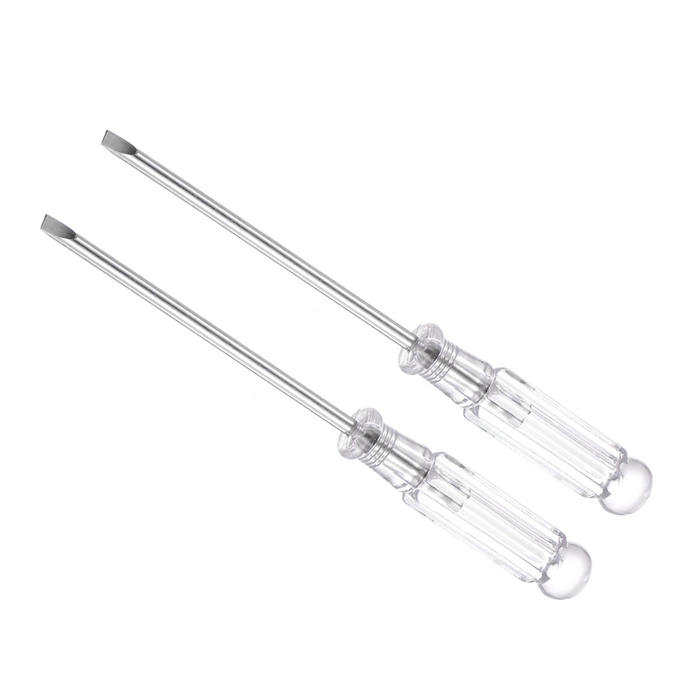 2pcs 3.0mm Small Slotted Screwdriver 115mm with Anti-Slip Handle