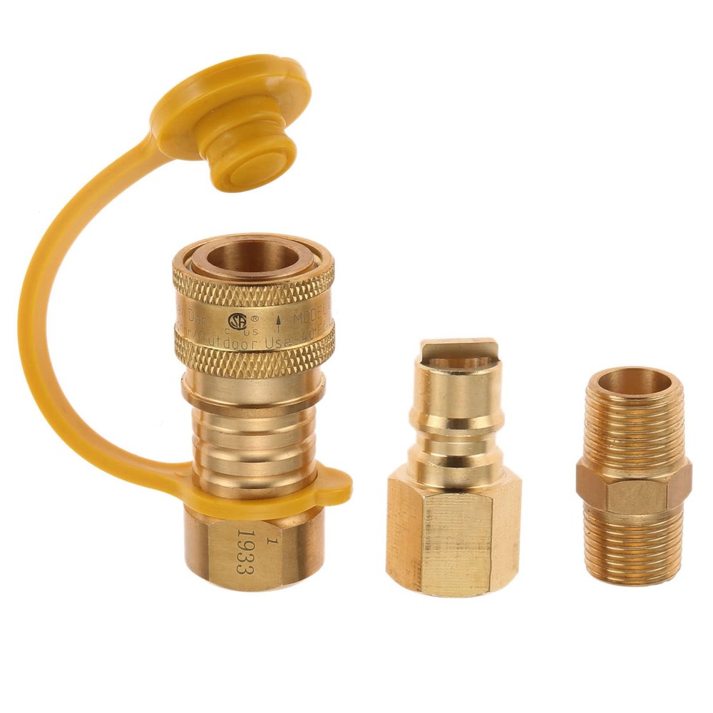 Guofulda 3/8 Inch Natural Gas Quick Connect Fittings, LP Gas Propane Hose Qui...
