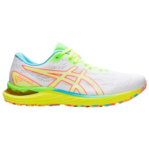 Кроссовки беговые мужские Asics Gel Cumulus 23 размер 8 белые безопасные желтые 1011B419 100
