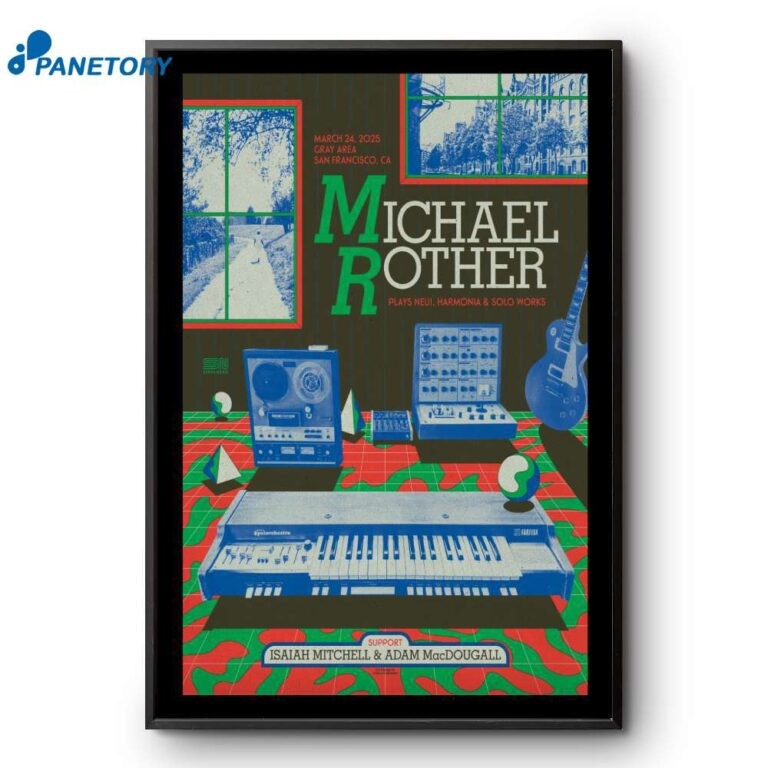 Michael Rother Live at Grand Theater San Francisco March 24 2025 Concert Poster Unframed