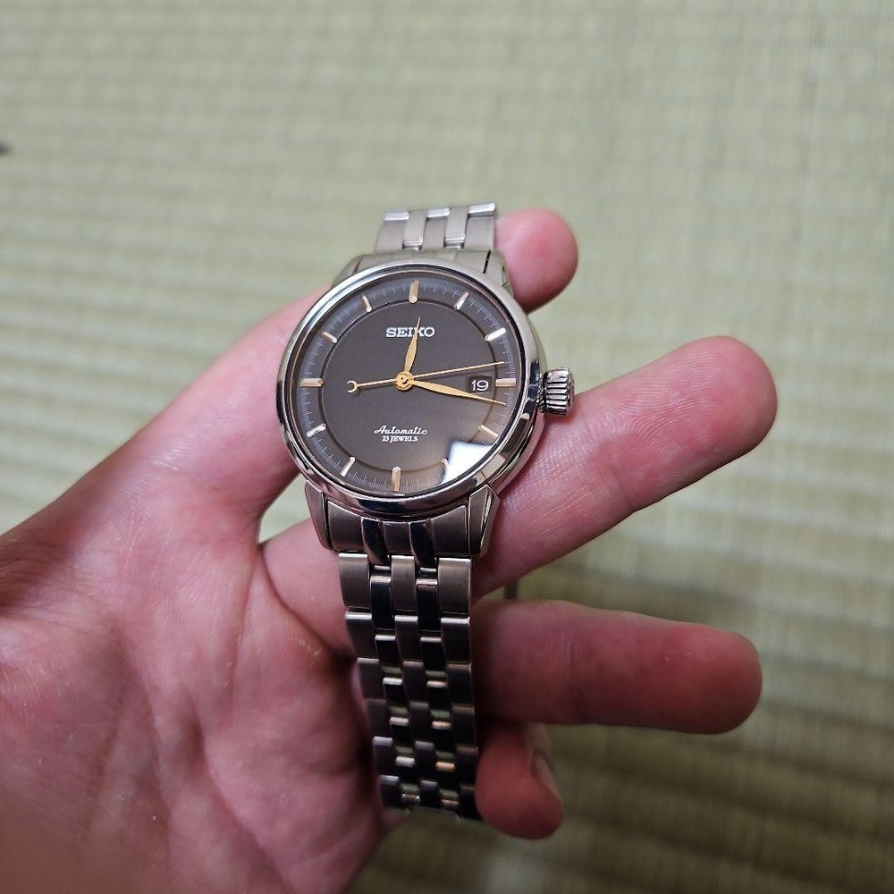 Seiko Presage Automatic Silver Dial Men's Watch 38mm Japan Made 6R15-02Y0