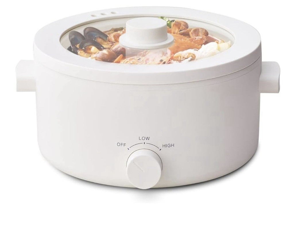 Olayks 3L Electric Hot Pot with Ceramic Non-Stick Coating Portable