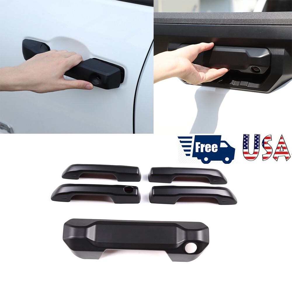5pcs Matte Black Door Handle Cover & Tailgate Trim For Toyota Tundra 2022-2023