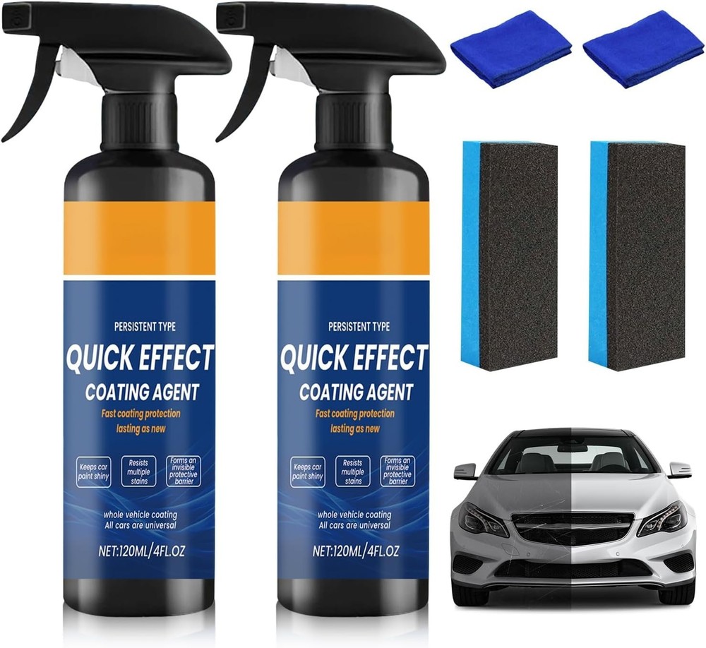 2PCS Advanced Car Quick-Acting Coating Agent Spray, Car CoatingSpray, Car