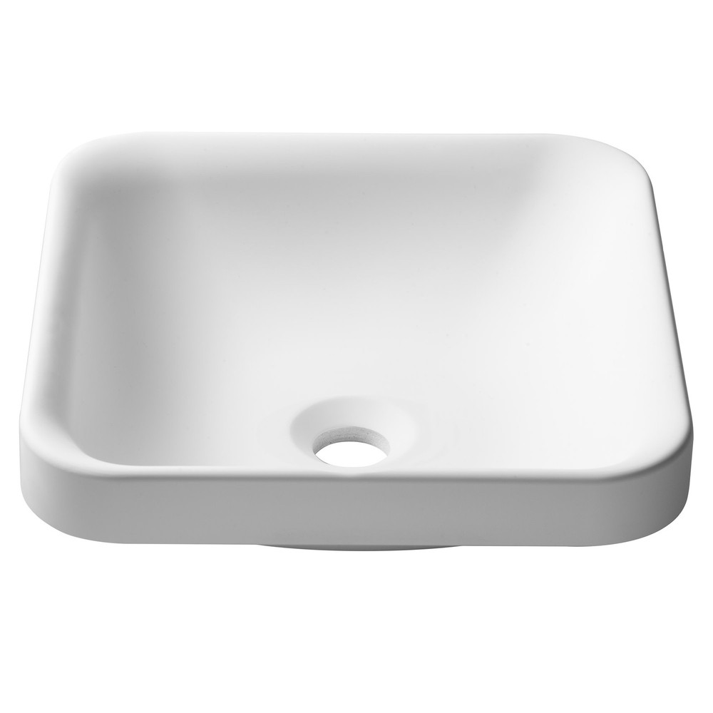 Kraus KSR-9 Natura 14-3/5″ White Solid Surface Drop-In Kitchen Sink