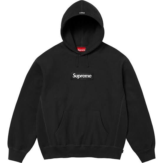 Supreme Box Logo Hoodie Hooded Sweatshirt FW24 Black Size Large