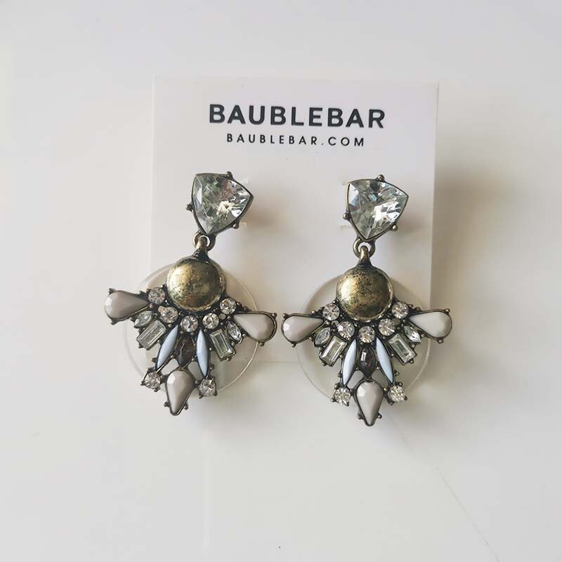 Baublebar Floral Drop Statement Earrings for Women Vintage Party Jewelry Gift