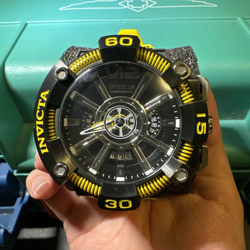 Invicta S1 Rally 37659 - Men's Watch Quartz 58mm W/R 100MT Yellow Black V12