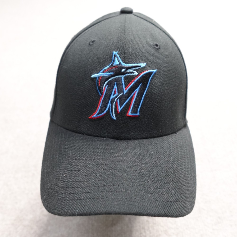 Sombrero Miami Marlins Mediano Negro Bordado New Era