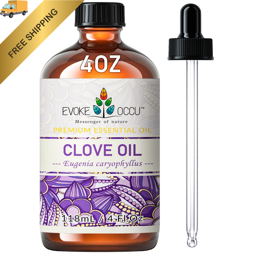 EVOKE OCCU Clove Oil for Teeth and Gums - Oral Care, 4 Fl Oz (Pack of 1)