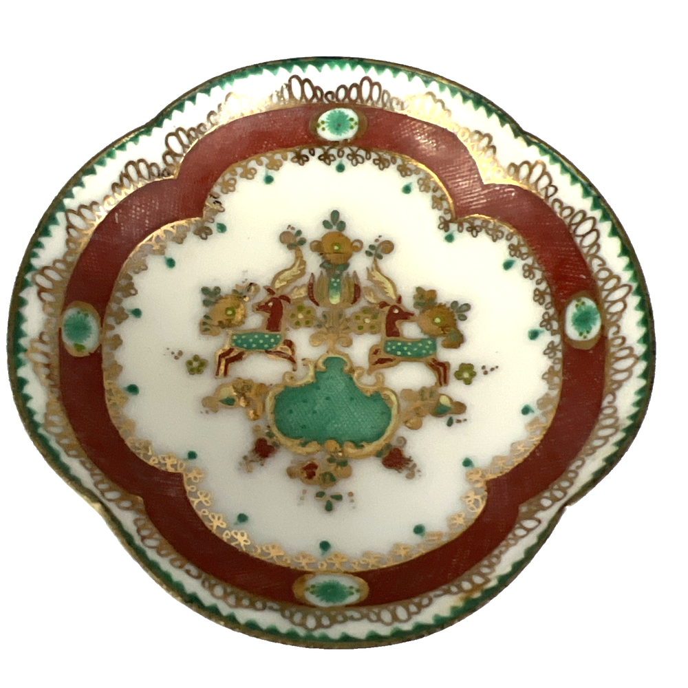 Vintage Trinket Dish 3.5 Inches Enamel Made By ARTA Austria Hand painted